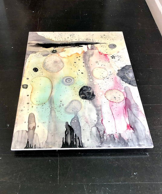 Original Abstract Fine Art &quot;Floating in the Organic City&quot;