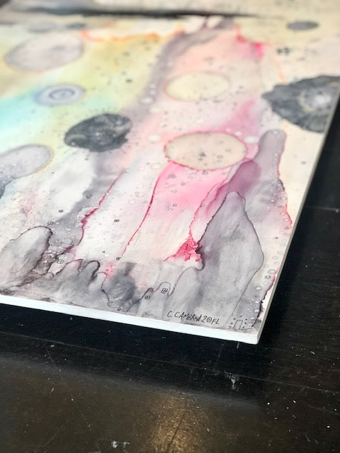 Original Abstract Fine Art &quot;Floating in the Organic City&quot;