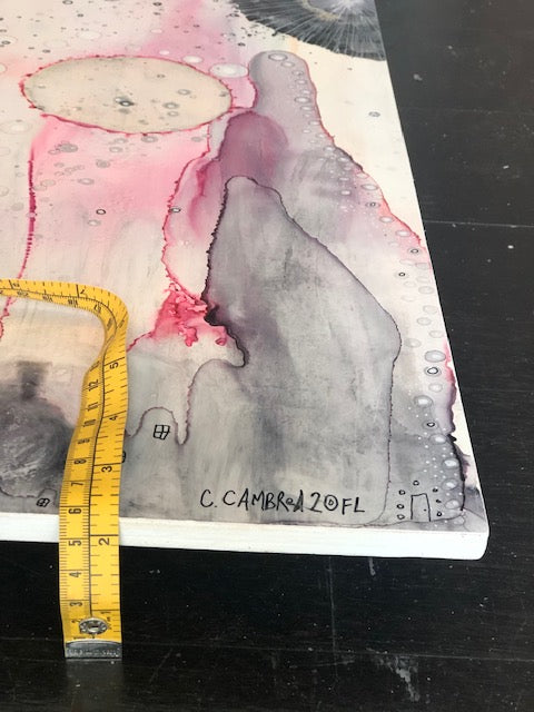 Original Abstract Fine Art &quot;Floating in the Organic City&quot;