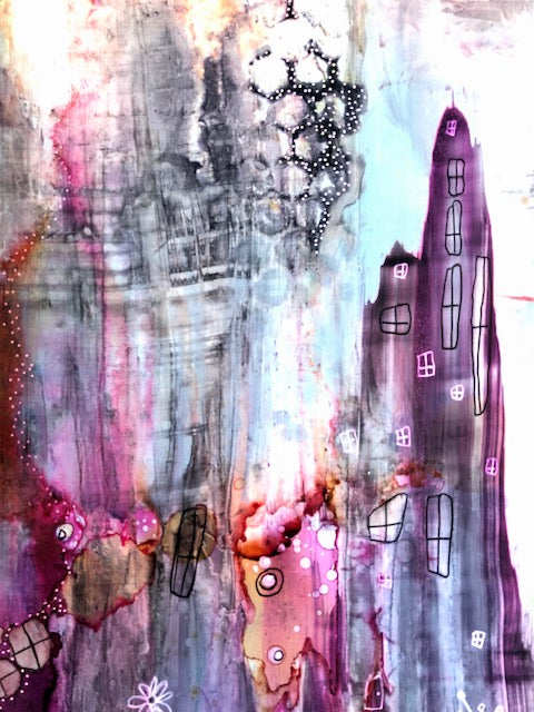 Original Abstract Fine Art &quot;Fading and Growing&quot;