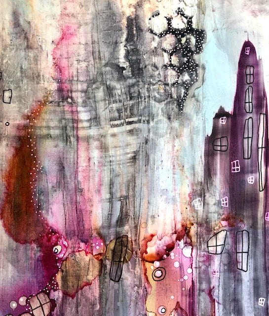 Original Abstract Fine Art &quot;Fading and Growing&quot;