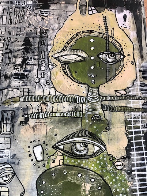 Original Fine Art &#39;&#39;Pulling out of the Chaos together II&quot;