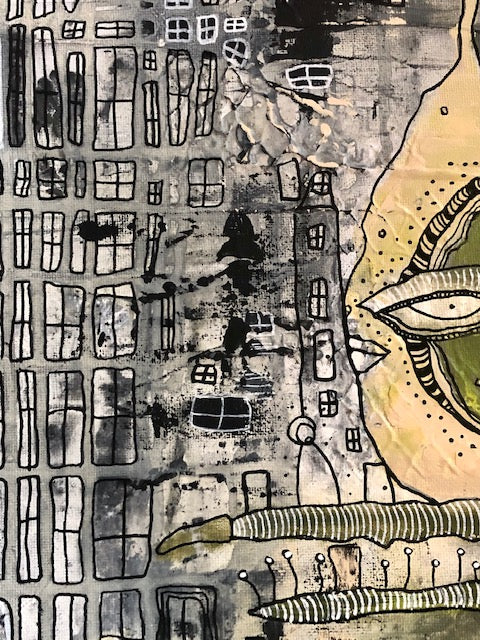 Original Fine Art &#39;&#39;Pulling out of the Chaos together II&quot;