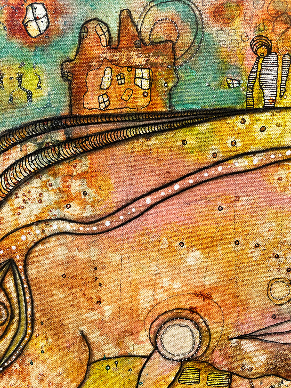 Original Fine Art &#39;Friends in the Dreamscape&#39; on canvas