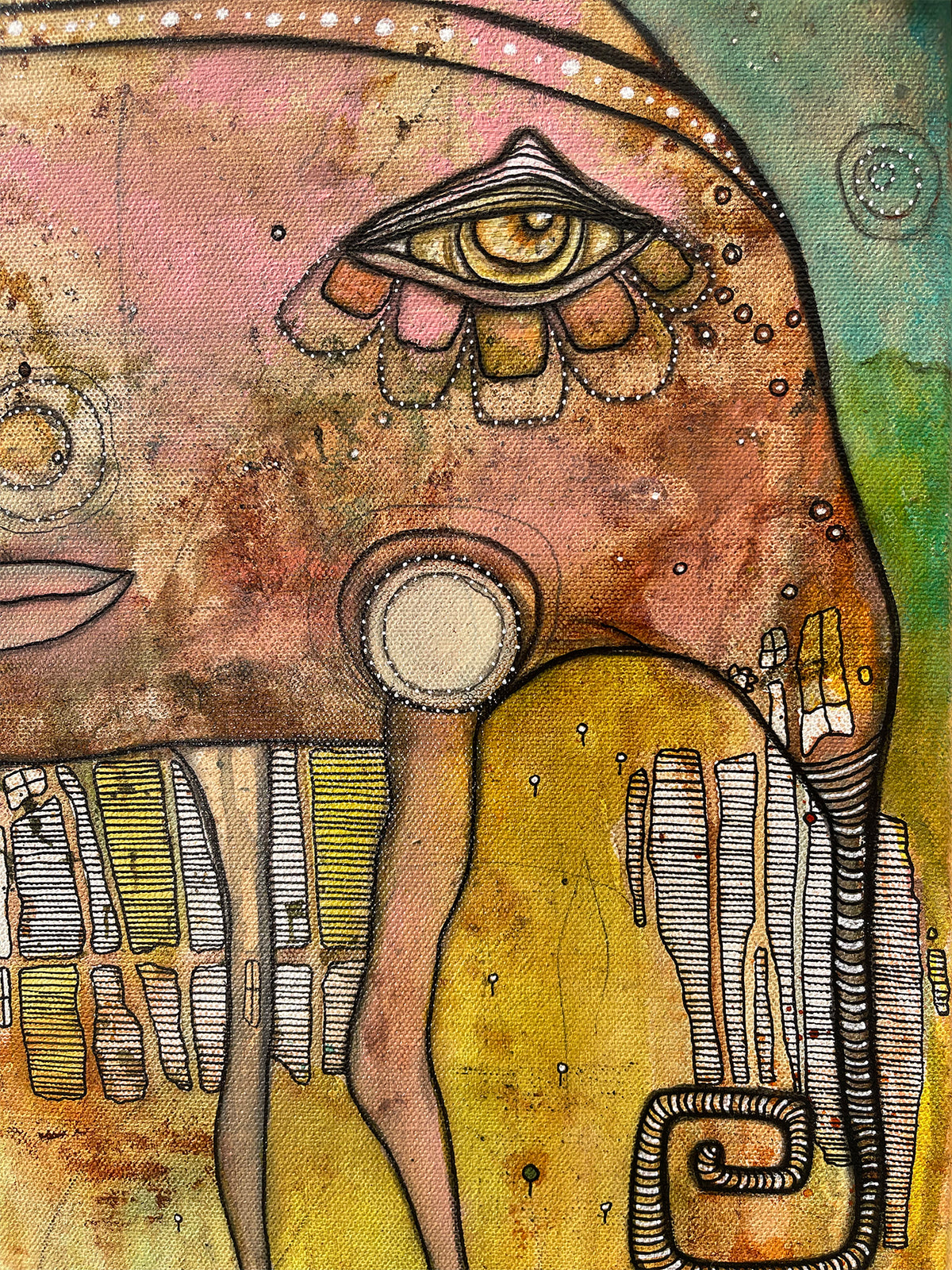 Original Fine Art &#39;Friends in the Dreamscape&#39; on canvas