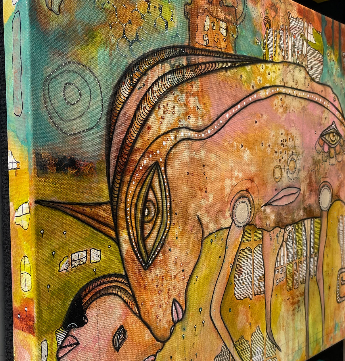 Original Fine Art &#39;Friends in the Dreamscape&#39; on canvas