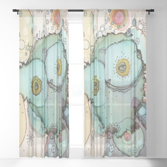 Window Curtains &quot;I See You&quot;