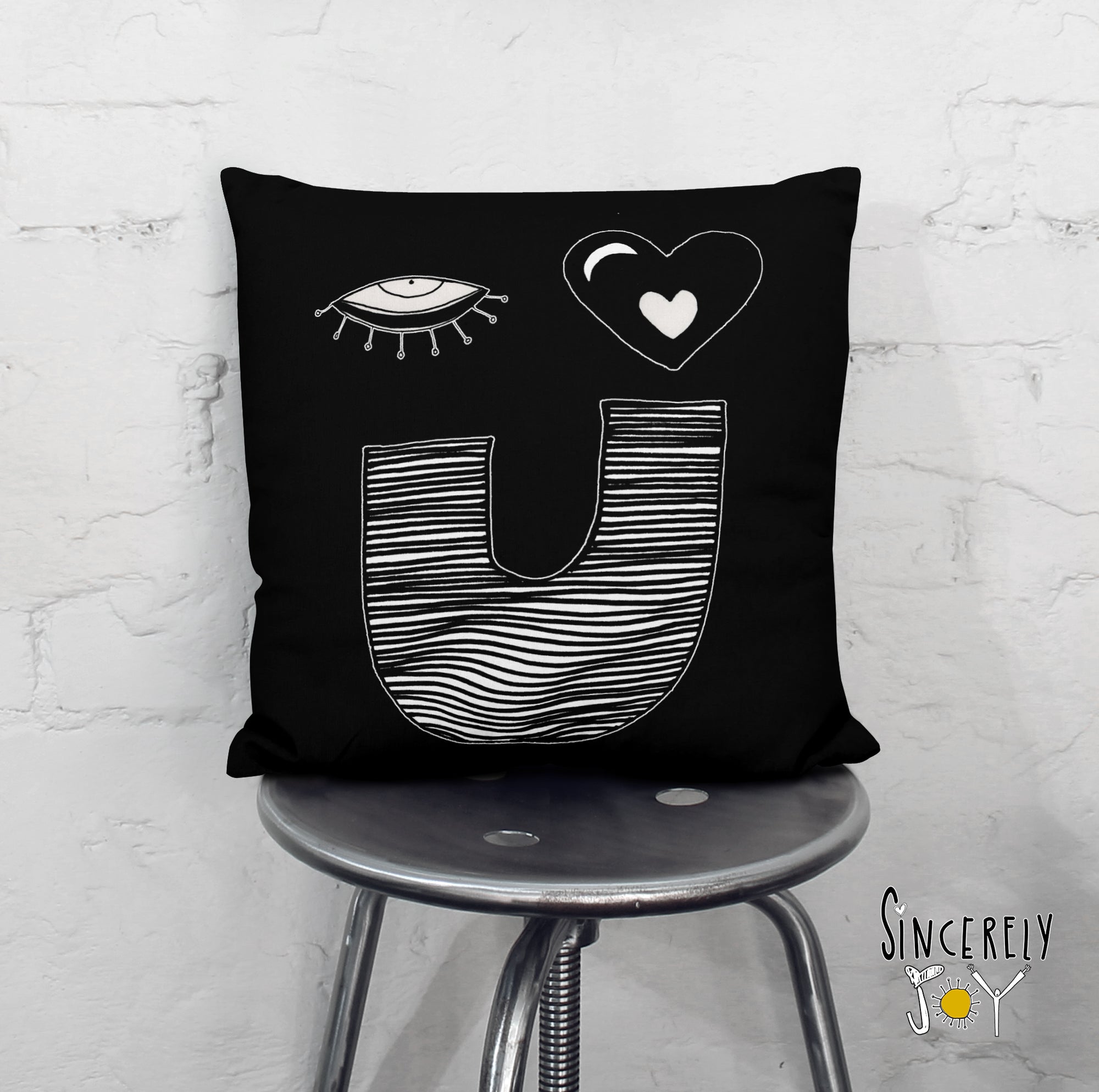 'EYE LOVE YOU 02' Throw Pillow