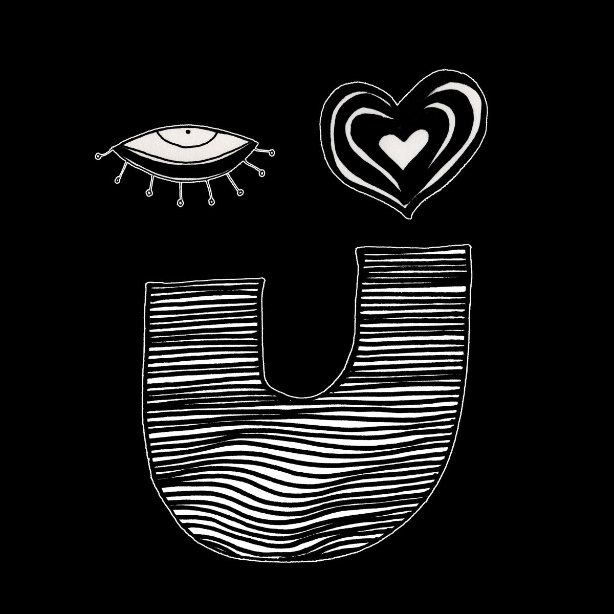 &#39;EYE LOVE YOU 02&#39; Throw Pillow