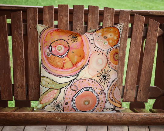 Outdoor Pillow Cushion &quot;Looking In&quot;