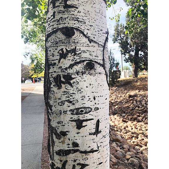 Original Mixed Media Fine Art &#39;Aspen Eyes&#39;