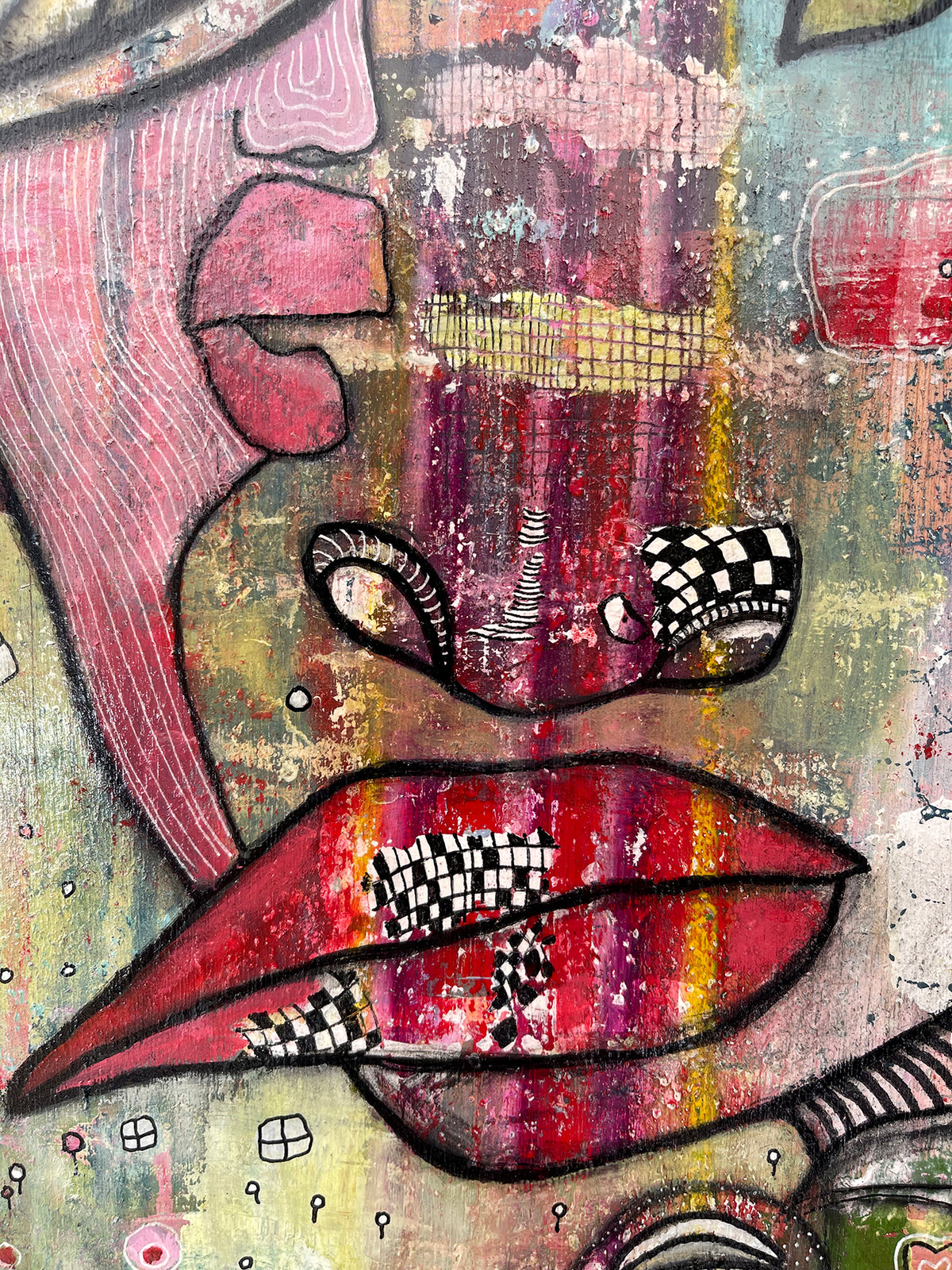 Original Mixed Media Fine Art on Wood &#39;Magic Maker&#39;