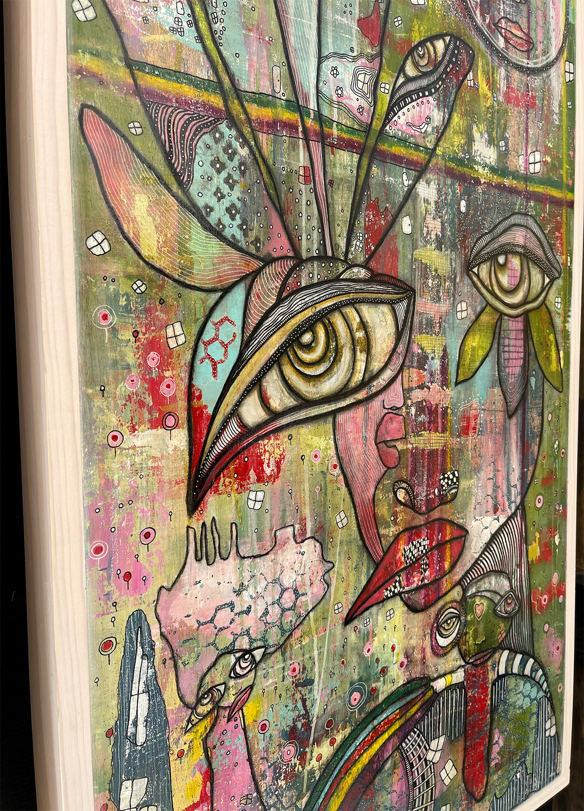 Original Mixed Media Fine Art on Wood &#39;Magic Maker&#39;