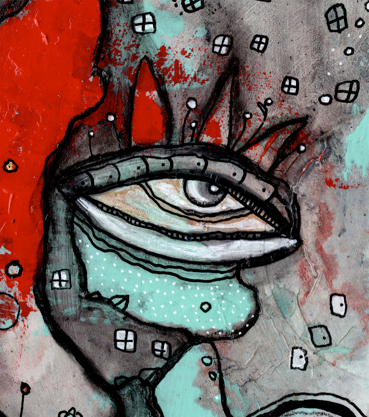 Original mixed media art &#39;Mr Sunflower&#39;