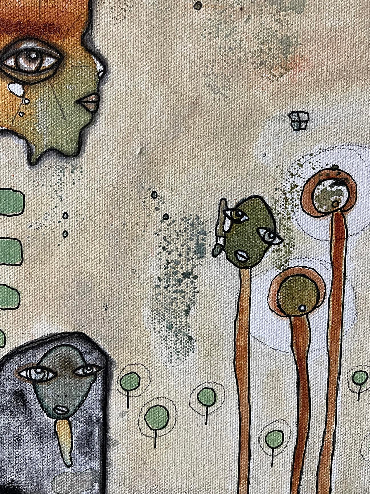 Original Fine Art &#39;Out of the dark&#39; on canvas