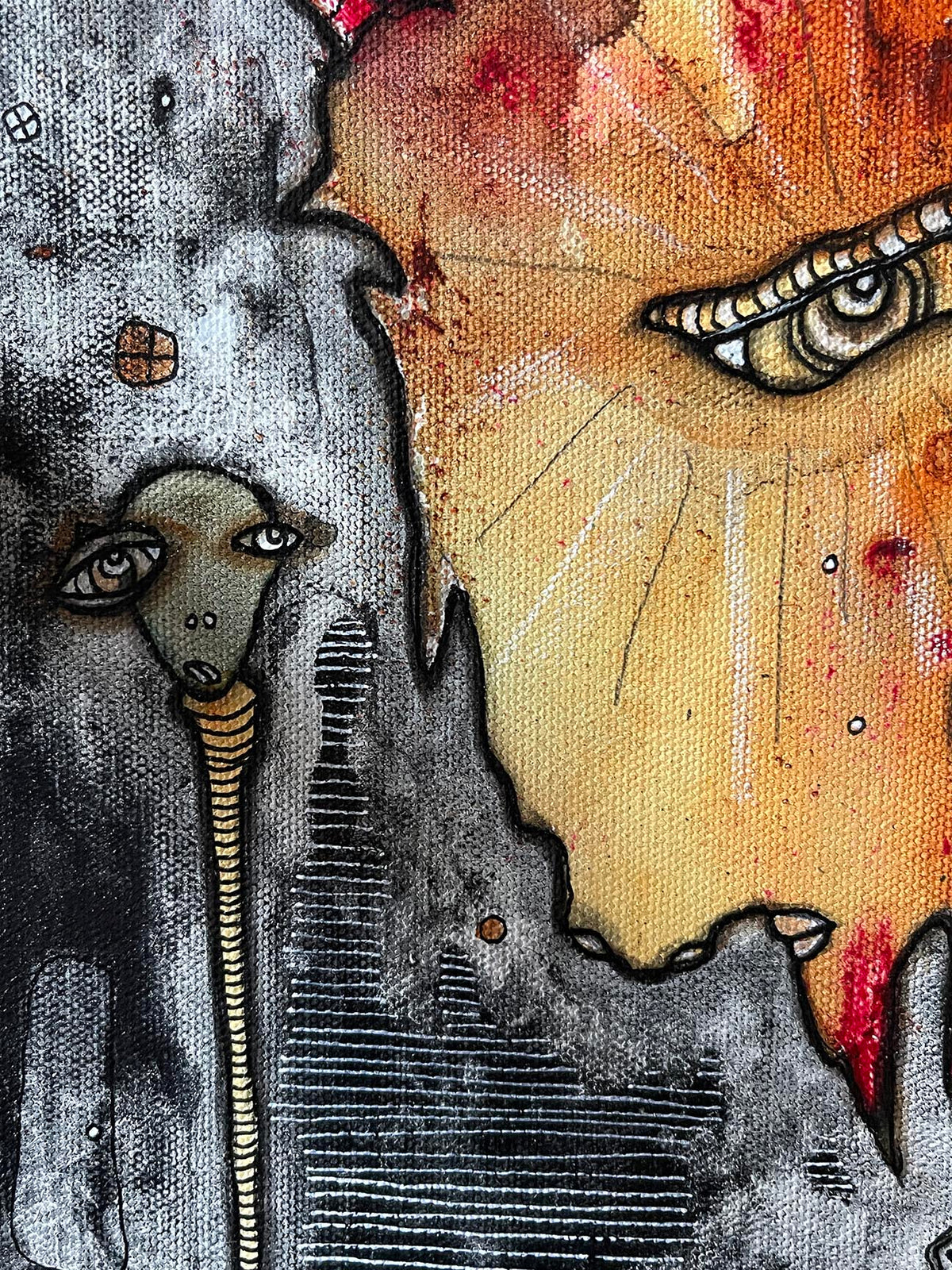 Original Fine Art &#39;Out of the dark&#39; on canvas