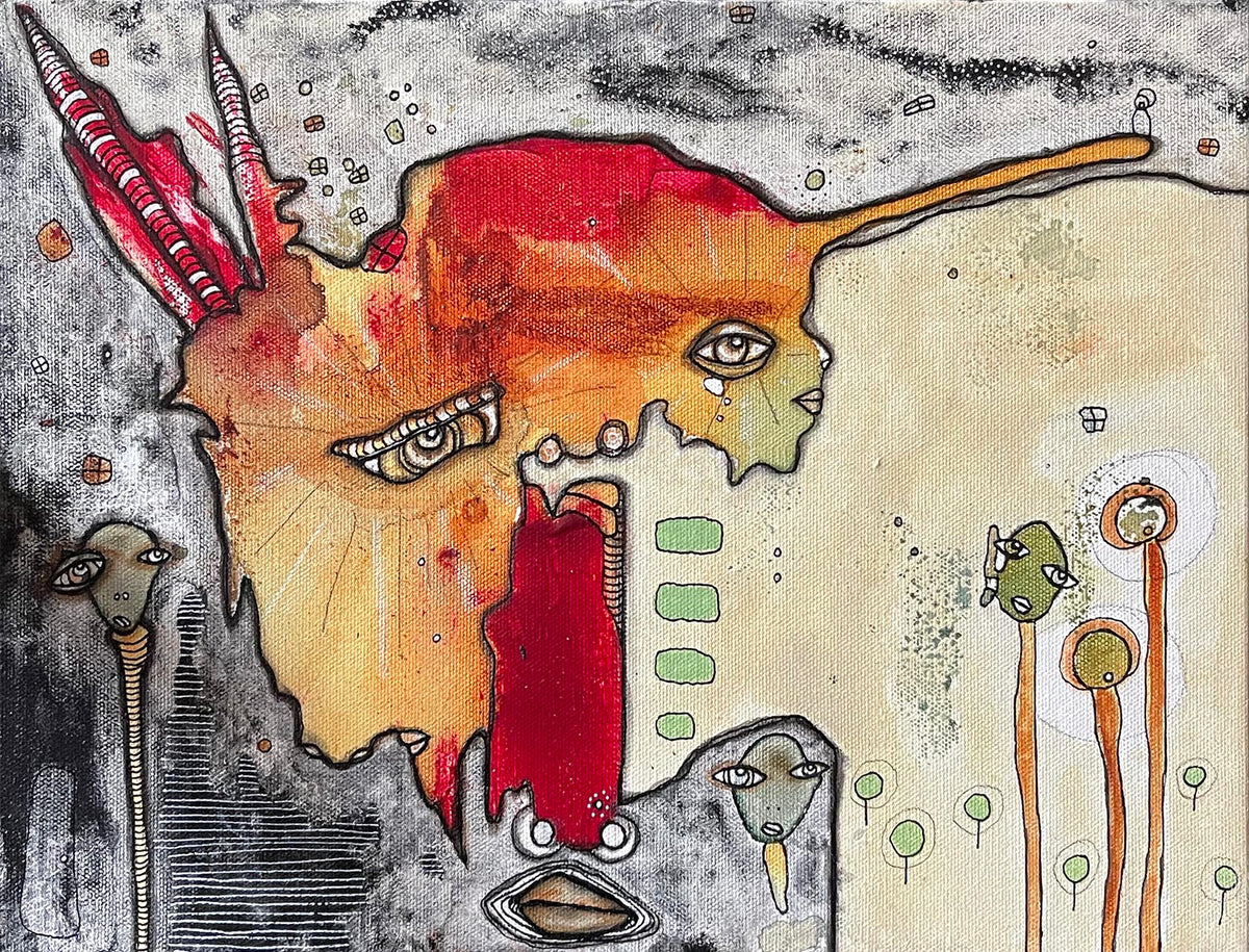 Original Fine Art &#39;Out of the dark&#39; on canvas