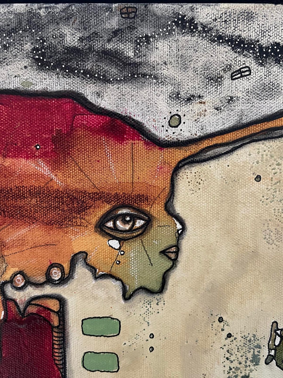 Original Fine Art &#39;Out of the dark&#39; on canvas