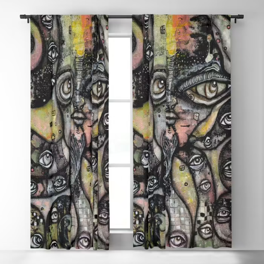 Window Curtains &quot;Octopus Queen&quot;