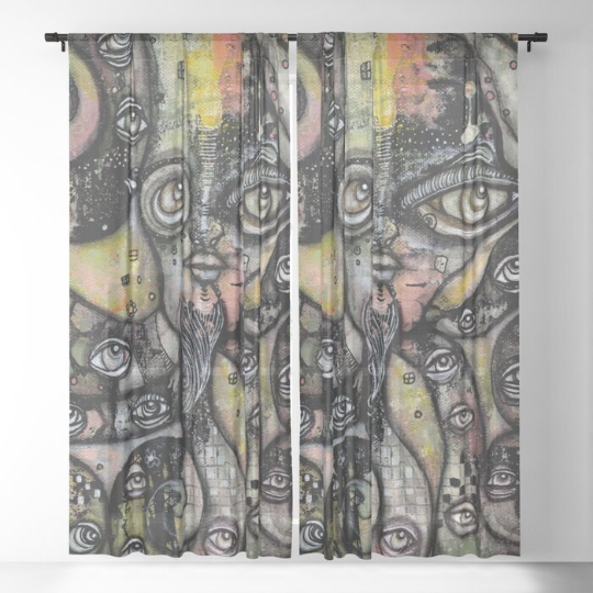 Window Curtains &quot;Octopus Queen&quot;