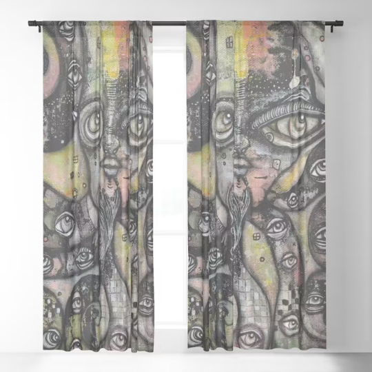 Window Curtains &quot;Octopus Queen&quot;
