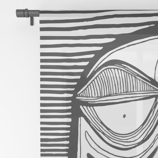 Window Curtains &quot;Oh Man&quot;