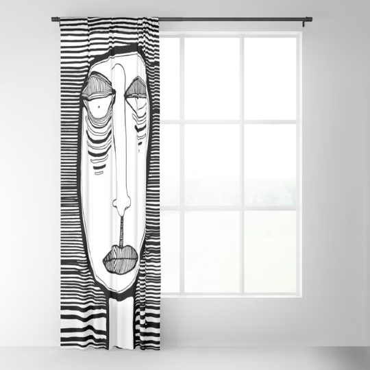 Window Curtains &quot;Oh Man&quot;