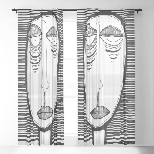 Window Curtains &quot;Oh Man&quot;