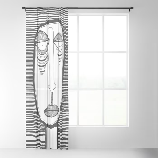 Window Curtains &quot;Oh Man&quot;