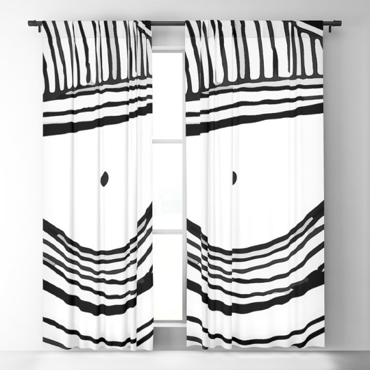 Window Curtains "Oh Man Eyes"