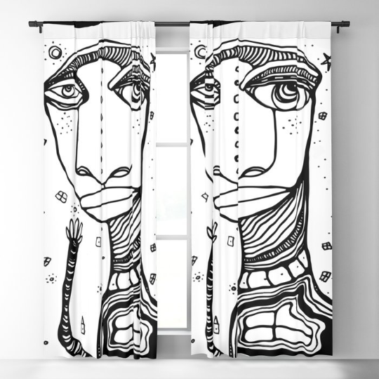 Window Curtains &quot;Oh Man&quot;