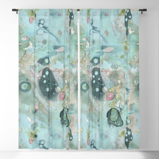 Window Curtains &quot;Organic In Blue&quot;