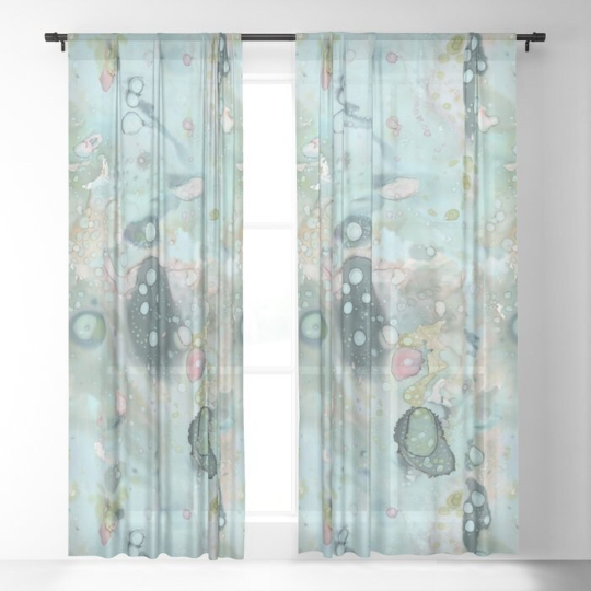 Window Curtains &quot;Organic In Blue&quot;