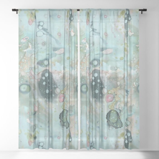 Window Curtains &quot;Organic In Blue&quot;