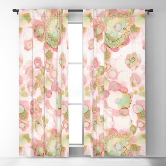 Window Curtains "Organic In Pink"