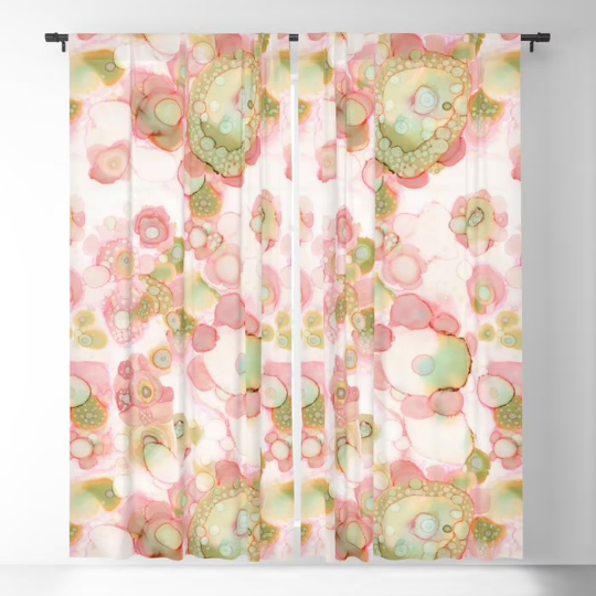 Window Curtains &quot;Organic In Pink&quot;