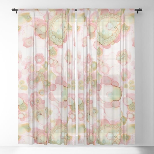 Window Curtains &quot;Organic In Pink&quot;