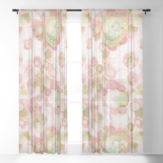 Window Curtains &quot;Organic In Pink&quot;