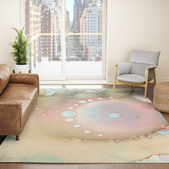 Area Rug 'Organic in Pastel'