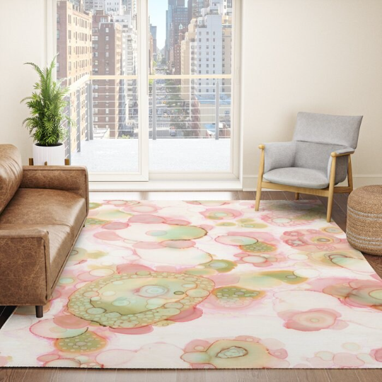 Area Rug &#39;Organic in Pink&#39;