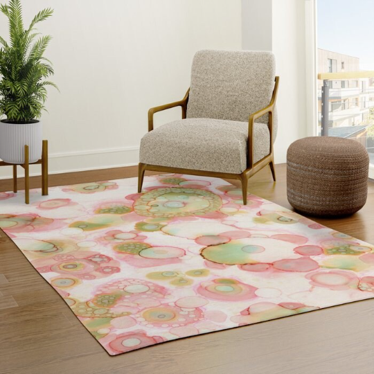 Area Rug &#39;Organic in Pink&#39;