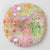Floor / Meditation Cushion 'Feathers, Flowers Showers in pink'
