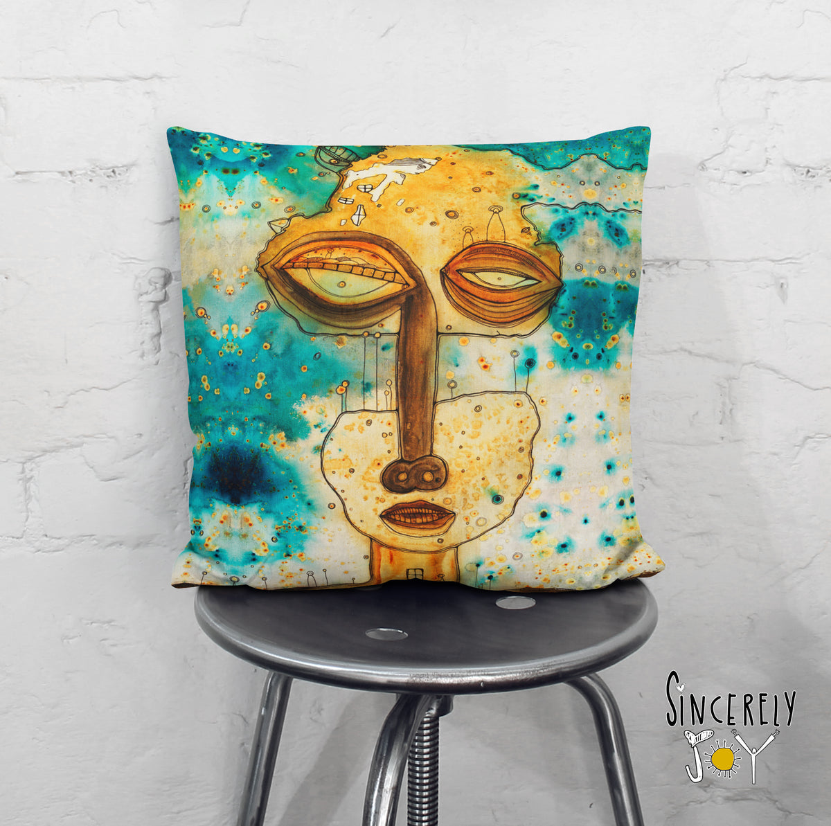 Art Throw Pillow &#39;Separation Anxiety&#39;