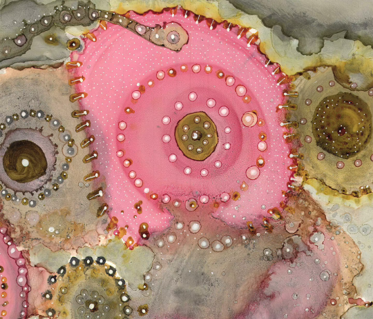 Outdoor Pillow Cushion &quot;Pink Matter II&quot;