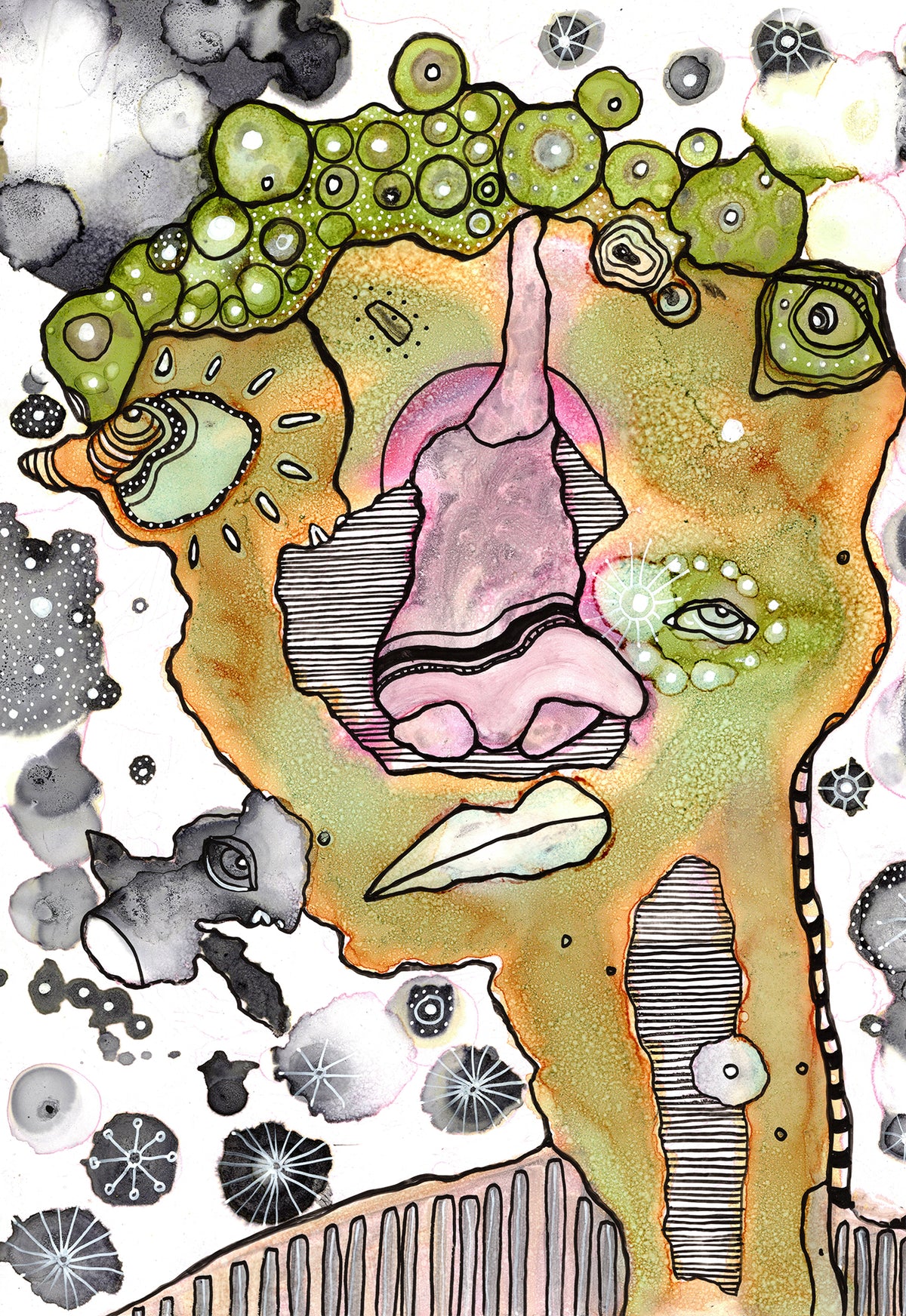 &quot;Pondering&quot; Original art on paper