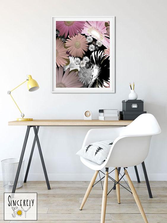 Art Print on Paper &#39;C Floral 06&#39;