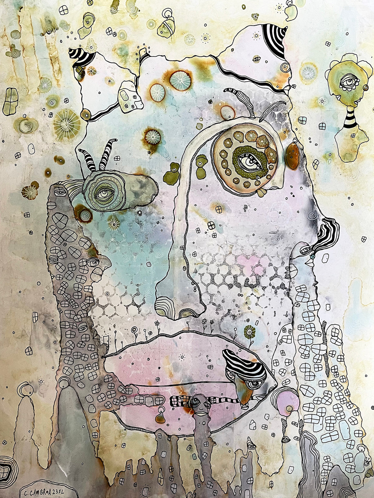 &quot;Part of it all&quot; Original art on Yupo paper