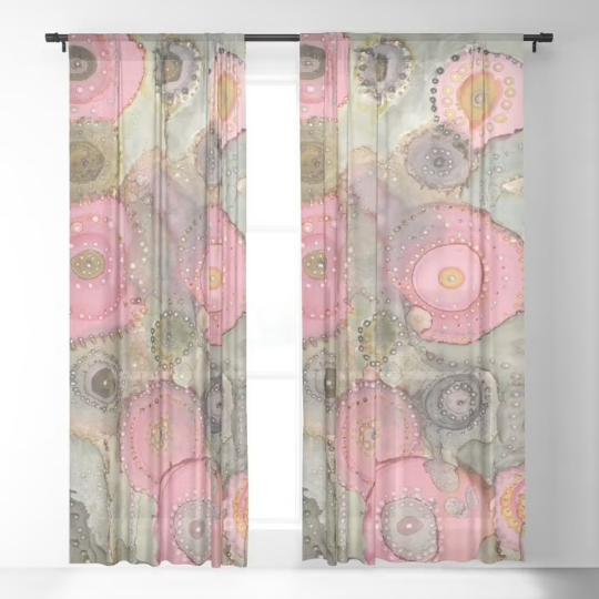 Window Curtains &quot;Pink Matter&quot;