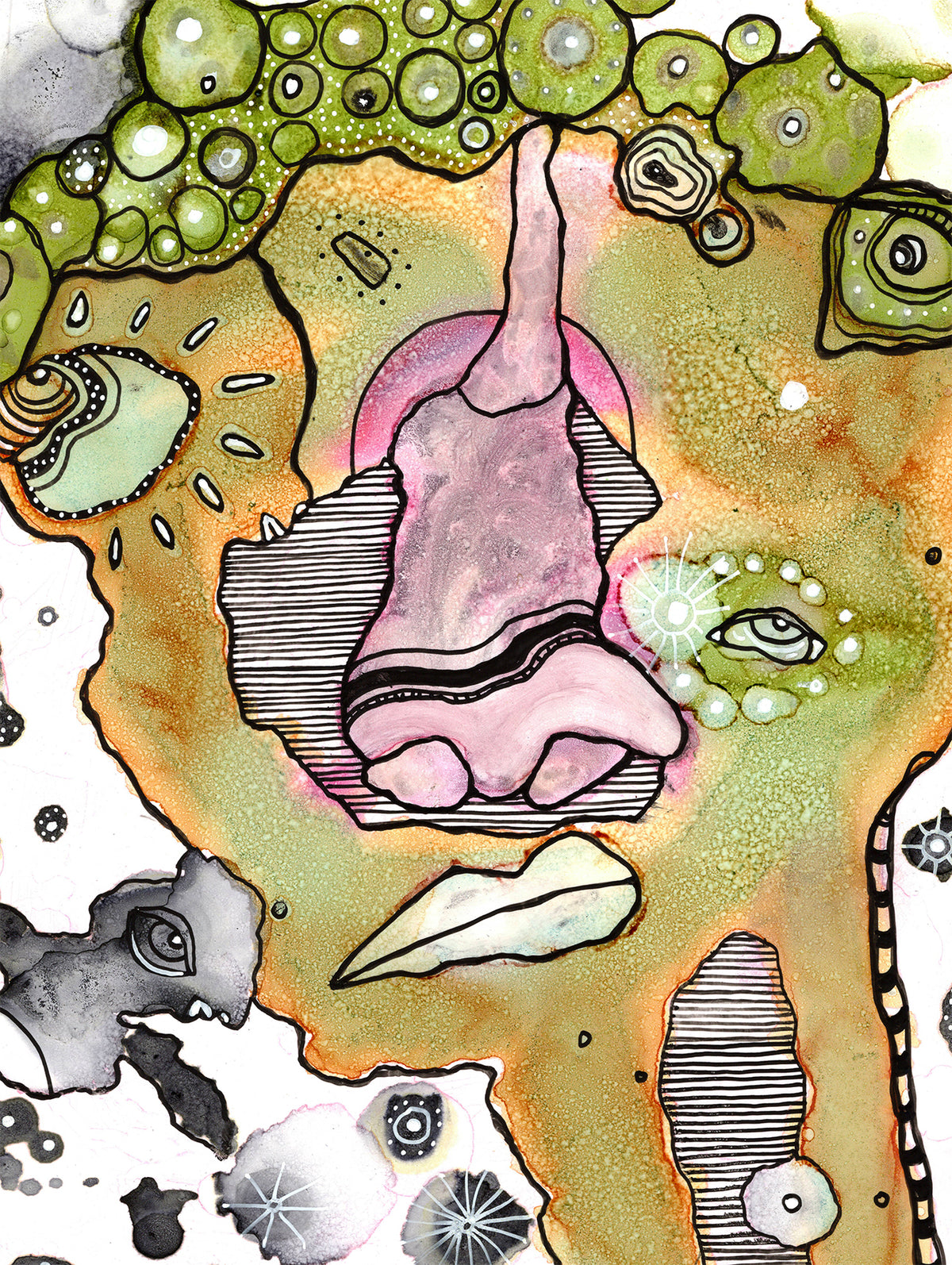 &quot;Pondering&quot; Original art on paper