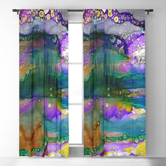 Window Curtains &quot;Purple Mountain&quot;